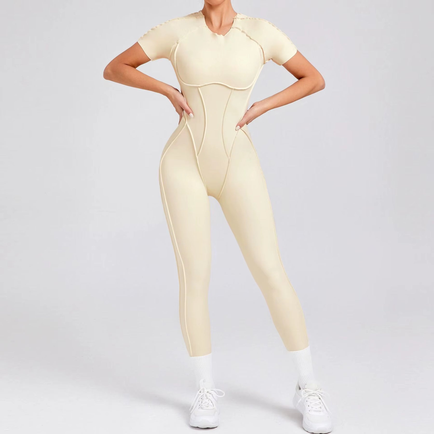 New Autumn/Winter Women'S One-Piece Yoga Jumpsuit Leggings Long-Sleeved Sexy Backless Slim Fit Sports Outfit