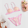 Women'S Bra and Panties Sets Lace Sexy Bra Sets French Floral Embroidered Back Closure No Wire Women 2 Piece Bra Underwear Set