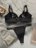 Women Sexy Lingerie Set Ladies Soild Color Brassiere Push up Bra 3/4 Cup Comfortable Intimates Underwear Panty Set S-L