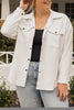 Beige Plus Size Textured Flap Pockets Jacket