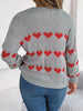 Heart Johnny Collar Long Sleeve Sweater