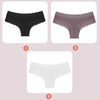 3PCS Lace Seamless Cotton Panties Ribbed Brazilian Pants Low Waist Women Panties Breathable Girls Underwear plus Size Lingerie