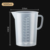 Plastic Graduated Measuring Cup Large Capacity Scale Laboratory Beaker Clear with Lid Transparent Mixing Cup Kitchen Baking