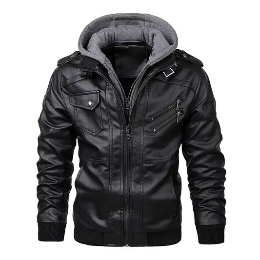 New Men'S Leather Jackets Autumn Casual Motorcycle PU Jacket Biker Leather Coats Brand Clothing EU Size Men Clothing