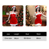 Sexy Naughty Cosplay Christmas Party Costume Strapless Velvet Satin Xmas Babydoll Short Dress Woman Santa Cute Role Play Outfit