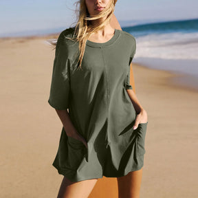 Women'S Clothing Sales Today Clearance Women'S Summer Oversized Tee Romper Casual Workout Athletic Romper Jumpsuite Damen