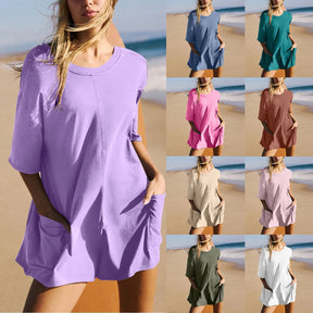 Women'S Clothing Sales Today Clearance Women'S Summer Oversized Tee Romper Casual Workout Athletic Romper Jumpsuite Damen