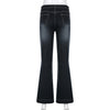 Y2K Women'S Flared Pants Vintage 90S Low Waist Jeans Aesthetic High Street Cargo Pants Korean Fashion Trousers 2024 New