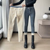 2024 Winter Thick Velvet Women Jeans High Waist Skinny Jeans Simple Fleece Warm Slim Stretch Casual Denim Pencil Pants