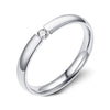 Luxury 2Mm Stainless Steel Ring for Women Men Inlay Zirconia Wedding Engagement Ring Valentines Day Gift Female Stackable Ring