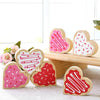 Valentines Day Decor Candy Heart Table Decorations Sign, 6 Pcs Valentines Day Wooden Tiered Tray Decor, Classic Valentines Day Decorations for the Home Table Decor Valentines Day Gifts