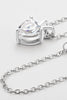 1 Carat Moissanite Heart-Shaped Pendant Necklace