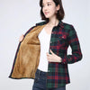 2023 Winter New plus Thick Women'S Warm Plaid Shirt Coat Lady Casual Fleece Velvet Jacket Tops Hot Women Clothes Outerwear