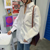 Vintage Long Sleeve Women Shirts 2024 Fashion New Loose White Blouse Turndown Collar Tops Office Lady Elegant Clothing