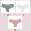 3PCS Lace Seamless Cotton Panties Ribbed Brazilian Pants Low Waist Women Panties Breathable Girls Underwear plus Size Lingerie