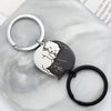 Black Cat Matching Couples Keychain Stainless Steel Puzzle Keyring Valentines Gifts for Boyfriend Girlfriend Wife Husband Friend