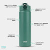 550/750ML Water Bottle with Straw Tyeso Vacuum Insulated Flask Thermal Cup Tumbler 304 Stainless Steel Coffee Thermos