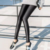 Autumn Winter Thick Leggings Fashion Solid Slim Pants Lady Fleece Warm Leggings Casual Black Shiny High Waist Leggings