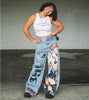 Y2K Baggy Jeans Anime Harajuku Print Pattern Vintage Streetwear Fashion Hip Hop Men Women High Waisted Casual Wide Leg Jeans