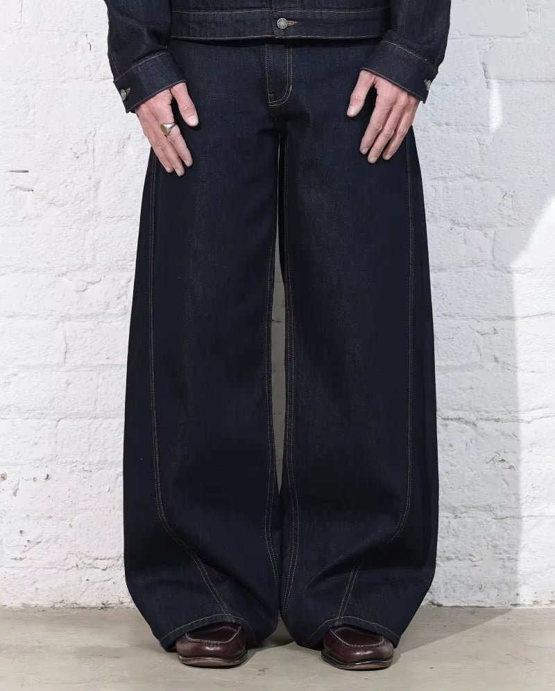 Y2K Vintage High Street American Jeans Women Pants Punk Harajuku Fashion Wide Leg Pants Hip Hop Loose Casual Straight Leg Pants