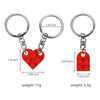 Brick Keychain for Couples Friendship 2Pcs Matching Heart Colorful Keyring Set for Girlfriend Boyfriend Valentine'S Day Gifts