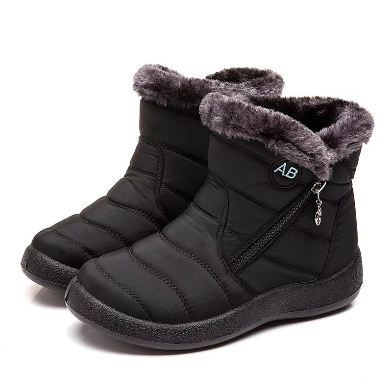 Snow Women Boots Comfortable Women'S Boots Waterproof Women Shoes Zipper Shoes Woman Soft Fur Women'S Winter Boots Botas Mujer