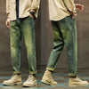 Baggy Jeans Men Harem Pants Loose Fit Retro Blue Streetwear Vintage Mens Clothing Denim Trousers Tapered Jeans for Men Cowboys