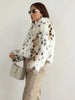 Women Leopard Faux Fur Loose Jacket Warm Long Sleeve Lapel Hidden Button Animal Pattern Overcoat Fall Winter Lady Chic Coat