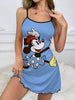 Sexy Dress Minnie Mouse Fashion Summer Dresses 2024 Disney Crew Neck Mickey Pajama Skirt Elegant Dresses for Women Lettuce Trim