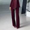 Solid Two Piece Sets for Women Lapel Long Sleeve Tunic Coat High Waist Pant Slimming Sets Female Fashion