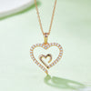 Moissanite 925 Sterling Silver Heart Pendant Necklace