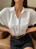 New Chiffon Short-Sleeved Shirt Blouse, Temperament Commuting Office Ladies Shirt, Summer Simple Casual Fashion Versatile Shirt