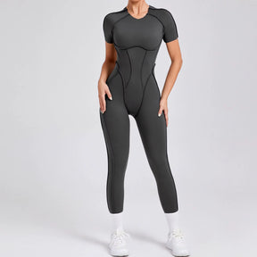 New Autumn/Winter Women'S One-Piece Yoga Jumpsuit Leggings Long-Sleeved Sexy Backless Slim Fit Sports Outfit