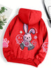 Hip Hop Street Casual Printed Female Hoodies Fashion Hoodie Oversize Loose New Sweatshirts Autumn Warm Fleece Clothing