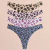 4Pcs Ultra Soft Underwear for Women Sexy Graphic Print Seamless Thongs Female Stretch Leopard G Strings Comfort Lingerie