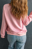 LOVER Round Neck Dropped Shoulder Sweatshirt