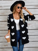 Angel Wings Heart Open Front Long Sleeve Cardigan