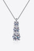 Moissanite Triple-Pendant Necklace