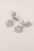 2 Carat Moissanite 925 Sterling Silver Heart Earrings