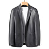 YN-2330 Natural Sheep Leather Casual Suit Men'S Jacket Slim Spring and Autumn Thin Section Black Brown