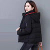 Women Thick Fleece Cotton Parkas 2022 Winter New Fashion Warm Hooded Short down Jacket Ladies Casual Solid Zipper Padded Coats