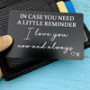 Wallet Insert Card Gifts for Him Men Husband Valentine from Wife Girlfriend Boyfriend Anniversary Birthday Gift for Groom Fiance