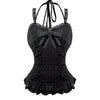 Autumn Winter Women Sweet Lolita Lace up Ruffles Cardigan Sexy Slim Fit Strapless Vest Fashion Ruched Skirts Three Piece Setsy2K