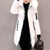 2024 New Winter Coat Women'S Jacket Fur Neckline Long Basic Coats Thick Jackets Cotton Padded Outerwear Parkas Female Clothes