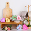 Valentines Day Decor Candy Heart Table Decorations Sign, 6 Pcs Valentines Day Wooden Tiered Tray Decor, Classic Valentines Day Decorations for the Home Table Decor Valentines Day Gifts