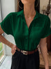 New Chiffon Short-Sleeved Shirt Blouse, Temperament Commuting Office Ladies Shirt, Summer Simple Casual Fashion Versatile Shirt