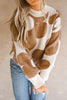 Flower Pattern Slouchy Sweater