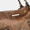 Nicole Lee USA Side Braided Tassel Inlaid Rhinestone Embroidery Hobo Bag