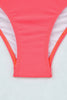 Pink Scalloped Criss Cross High Waist Bikini