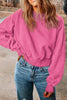 Cutout Round Neck Long Sleeve Sweatshirt